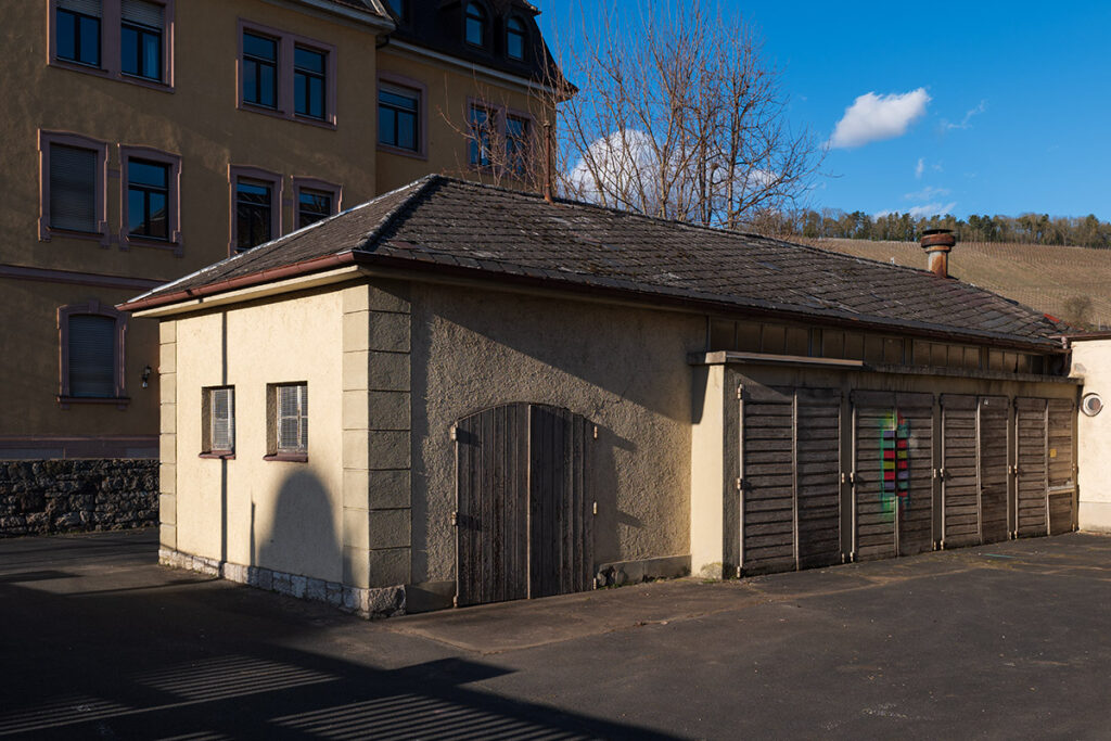 Ein Betriebsgebäude der alten Frankenhalle in der Sanzonistraße.