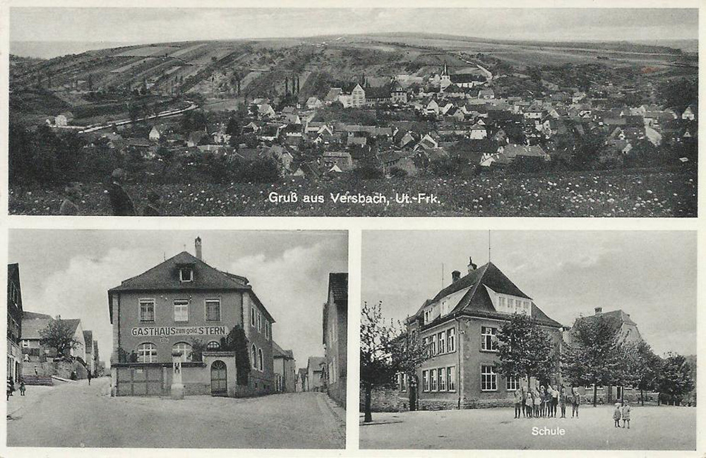 Historische Postkarte aus Versbach