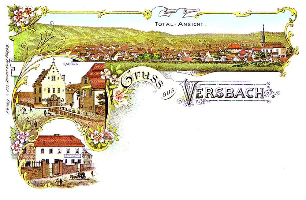 Historische Postkarte aus Versbach