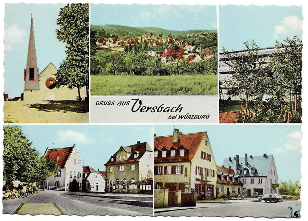 Historische Postkarte aus Versbach
