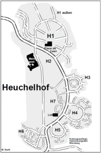 Der Heuchelhof im Überblick (Grafik: Uni Würzburg / M. Barth)