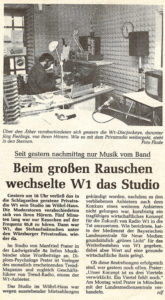 Main-Post Artikel vom 7. Juli 1990. Am Tag vorher war Sendeschluss im gläsernen Studio im Wöhrl-Haus.