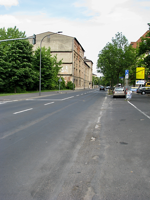 Blick in die Nürnberger Straße stadtauswärts.