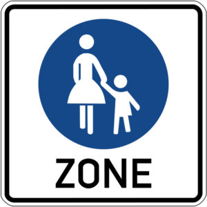 Offizielles Schild der Fußgängerzonen in Deutschland. (Grafik: wikipedia.de)