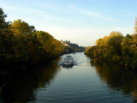 Die Mainschifffahrt in Würzburg.