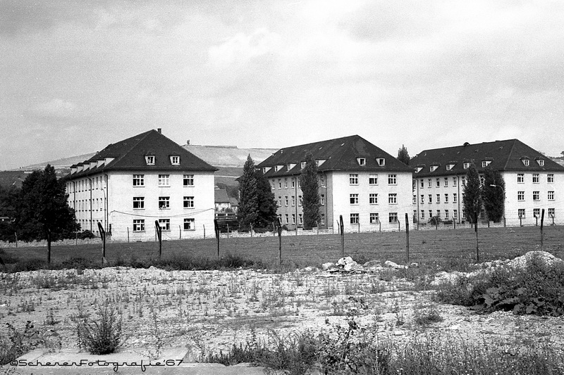 Gebäude der ehemaligen Hindenburg Kaserne in der Weißenburgstraße. Die Aufnahme stammt ca. aus dem Jahr 1967.
