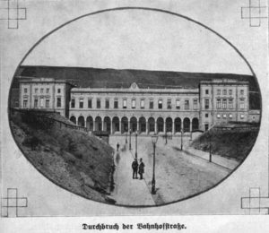 Durchstich von der Kaiserstraße zum Hauptbahnhof.