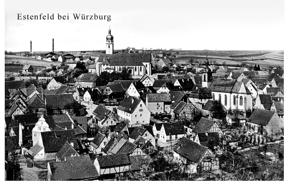 Historische Postkarte von 1940 aus Estenfeld.