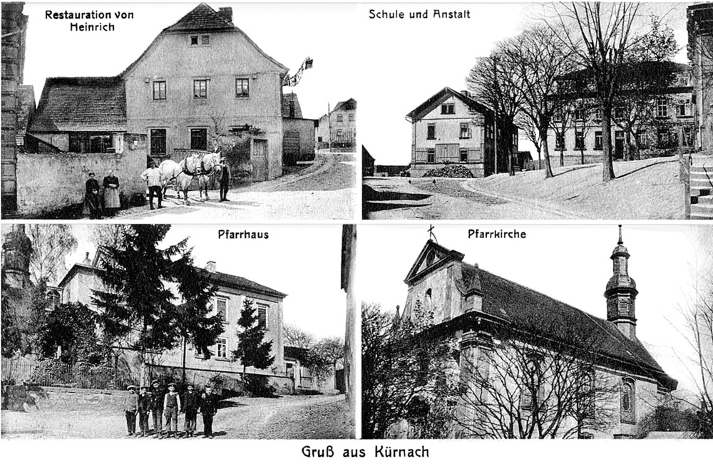 Historische Postkarte von 1916 aus Kürnach.