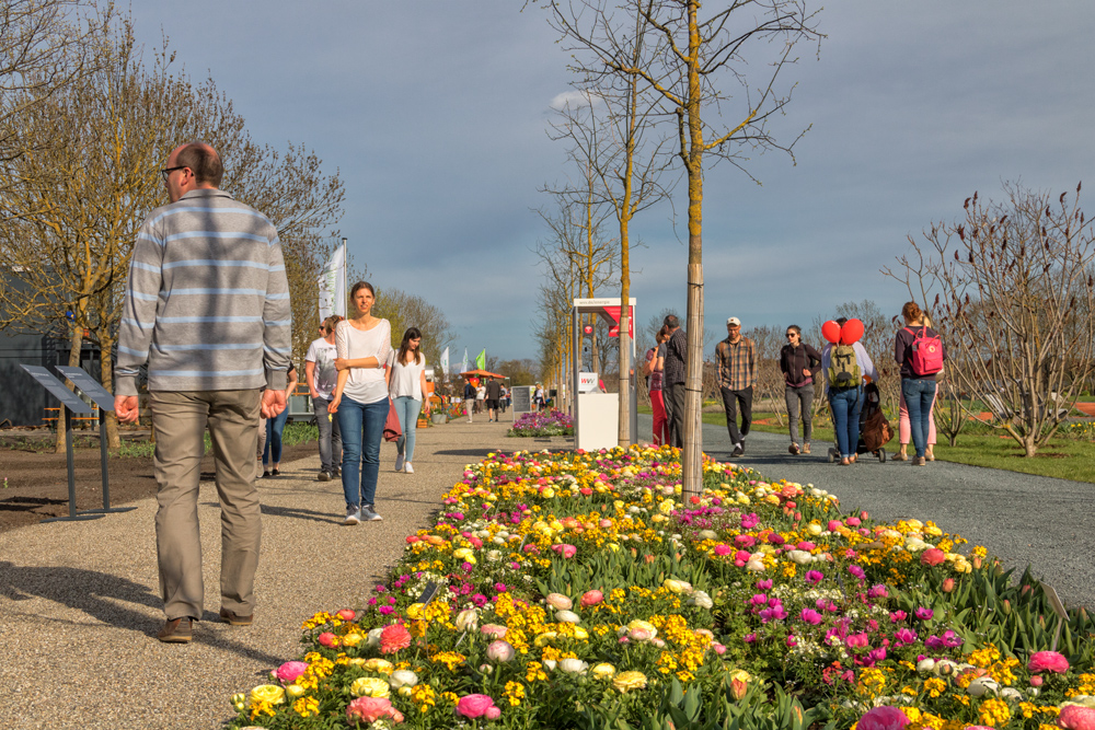 Landesgartenschau Gelände am ersten Eröffnungswochenende.