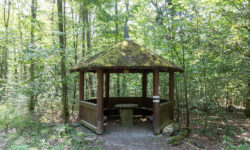 Die "Helferich-Hütte" im Stadtwald.