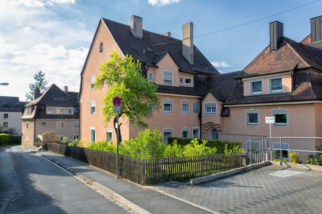 Häuser im Heimgarten im Stadtteil Mönchberg.